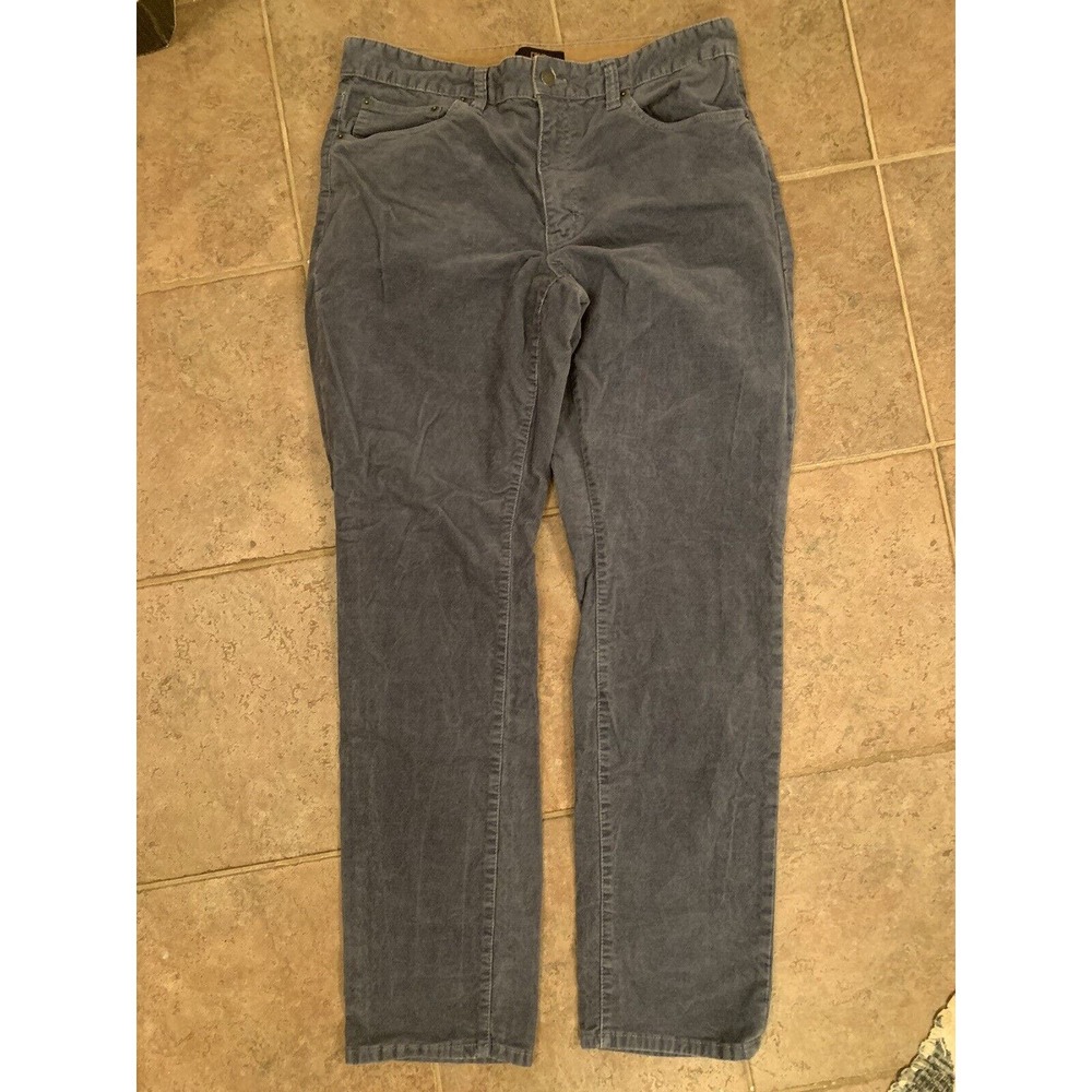 FRYE 34 Dean 5 Pocket Stretch Corduroy Pants Slim Fit Agean Blue Mid-Rise Slacks